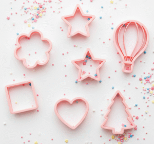 cortadores de biscoito rosa